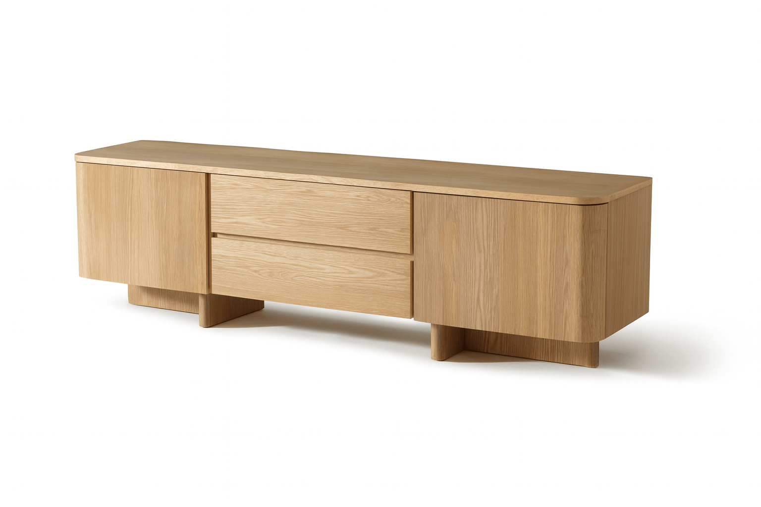 Seek & Ramble Cabinets Kiama 1.8m 2 Door Entertainment Lowline Natural Ash