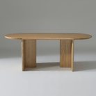 Kiama 2m Natural Ash Dining Table with soft curved edges, perfect for modern dining and entertaining.