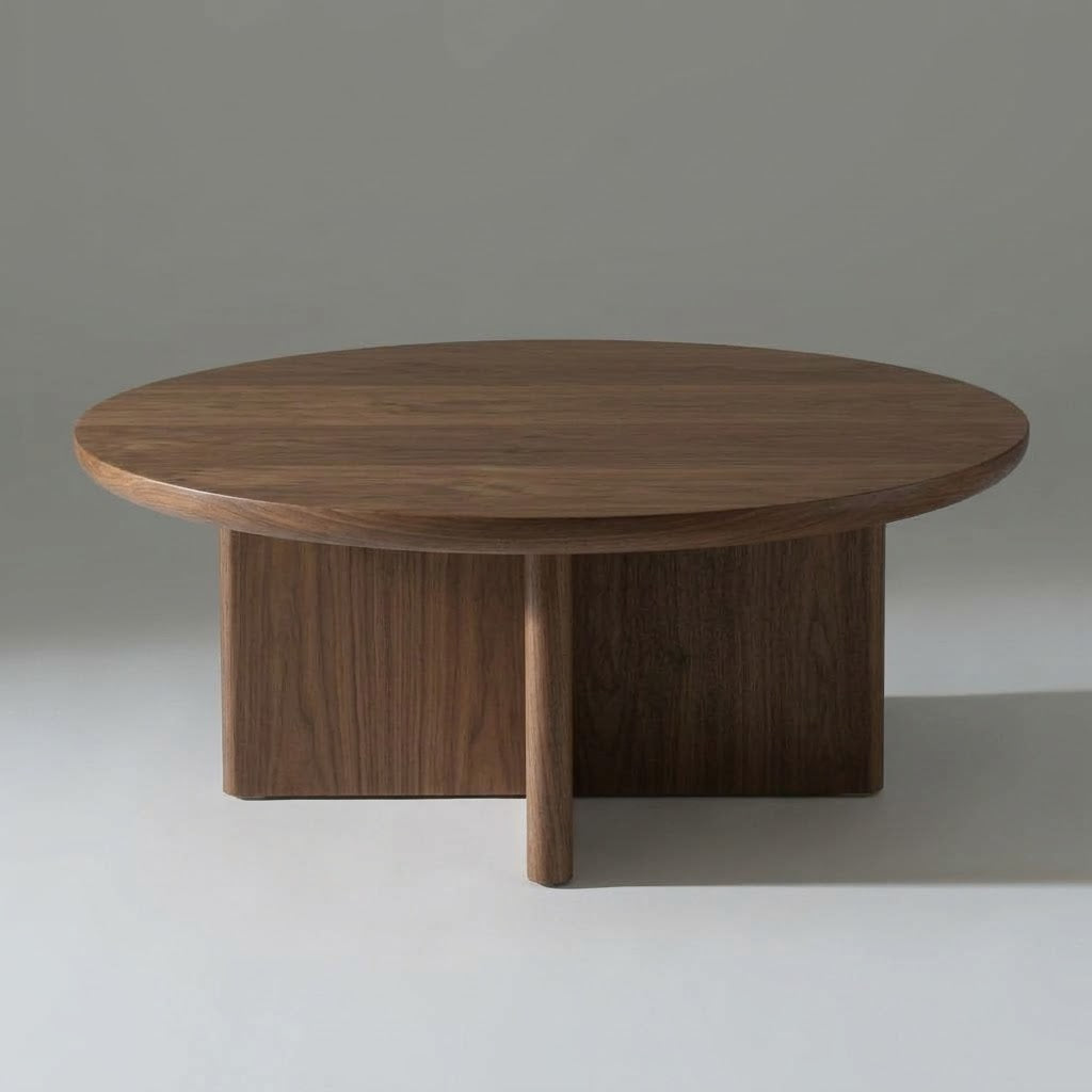 Kiama Round 100cm Coffee Table in Walnut
