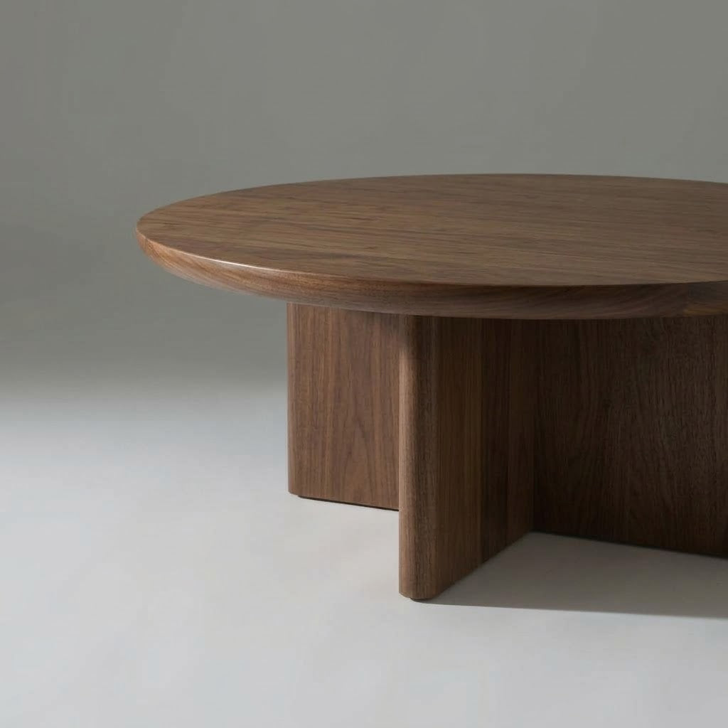 Kiama Round 100cm Coffee Table in Walnut