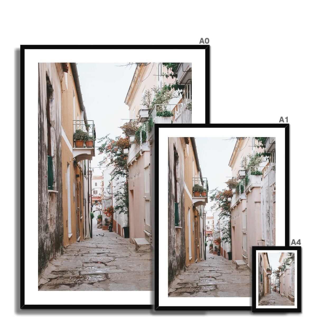 Seek & Ramble Framed Print La Maddalena Street Italy Framed Print