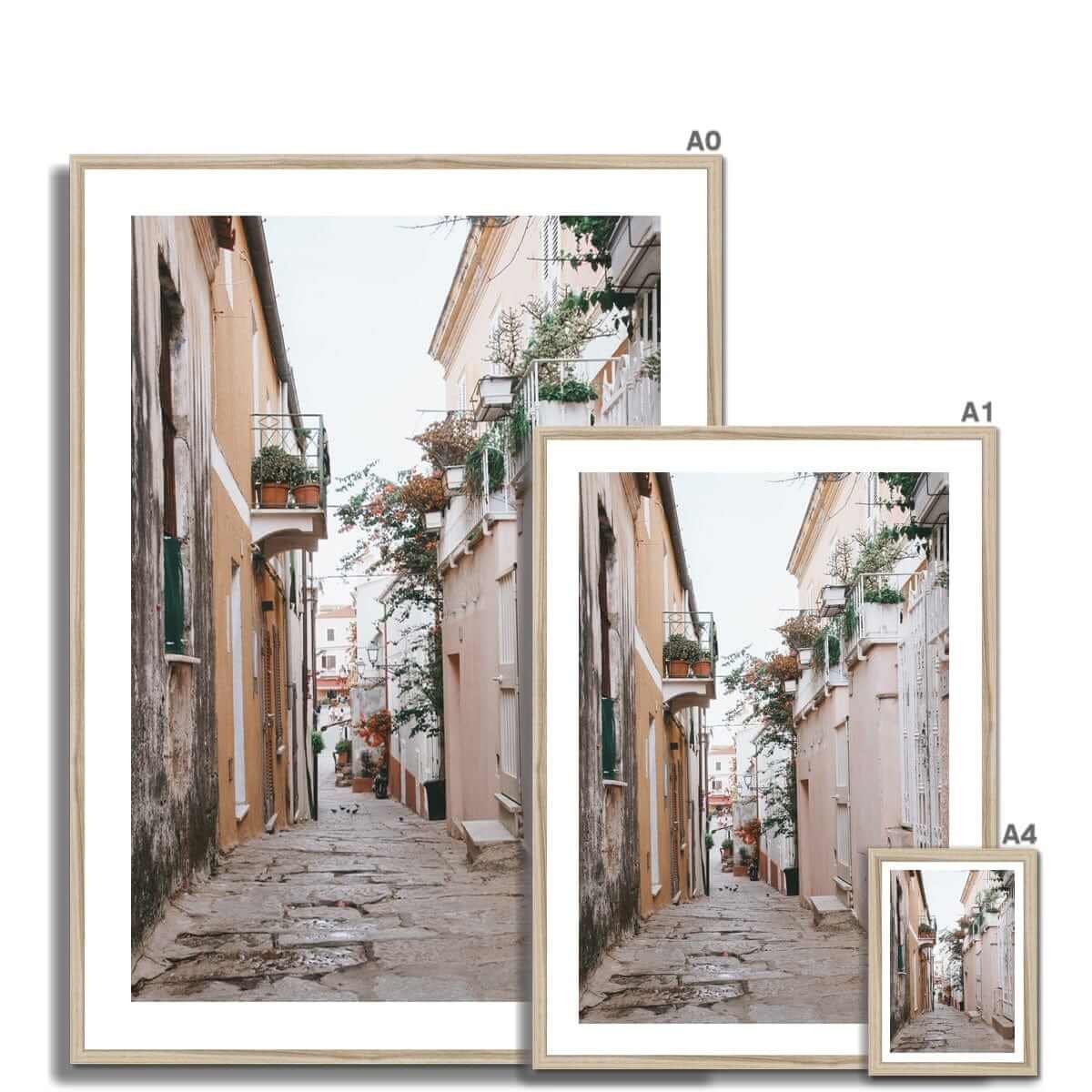 Seek & Ramble Framed Print La Maddalena Street Italy Framed Print