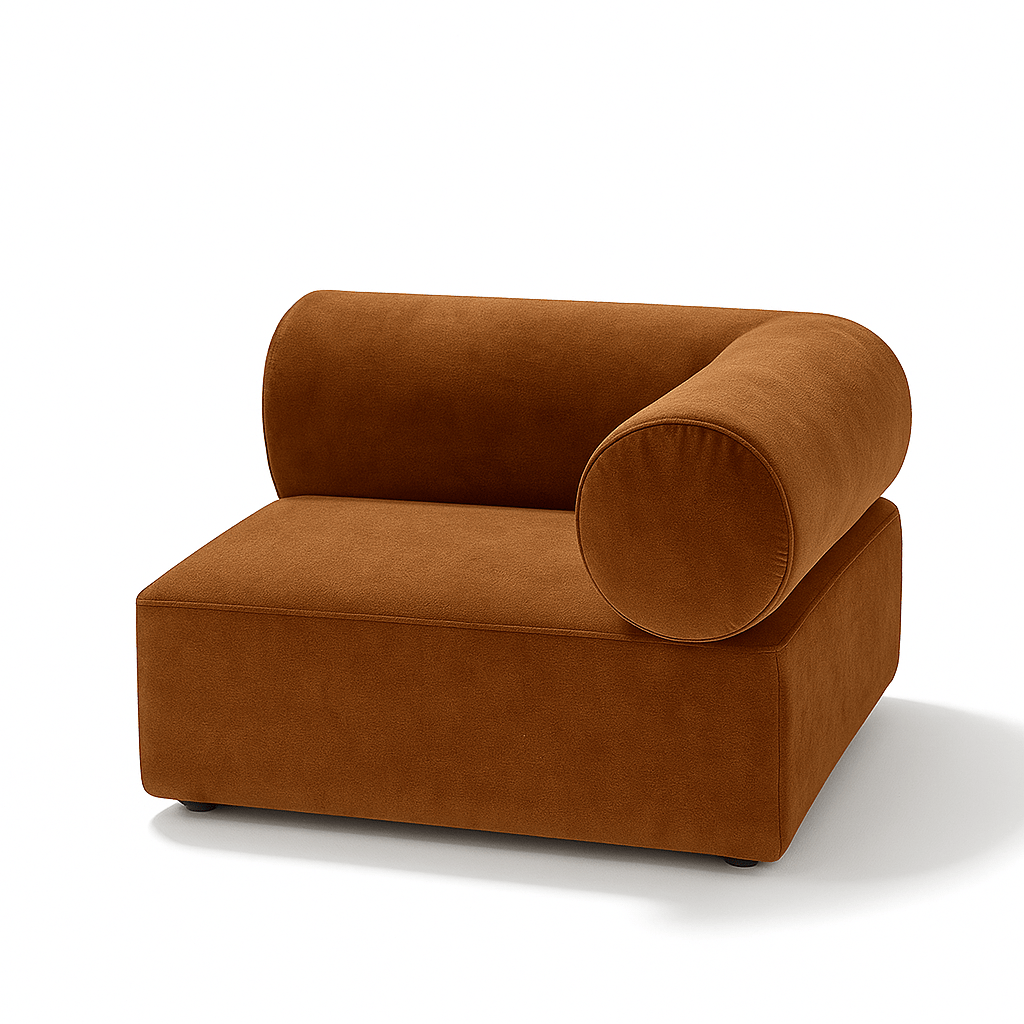 Seek & Ramble Masso Modular 3 Seat Sofa Velvet Amber