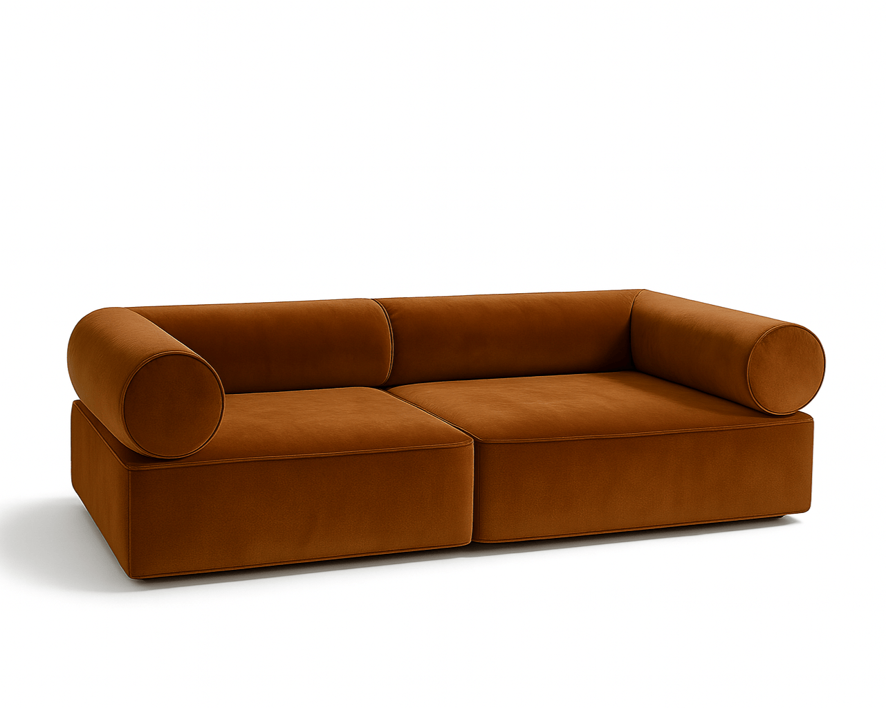 Seek & Ramble Masso Modular 3 Seat Sofa Velvet Amber