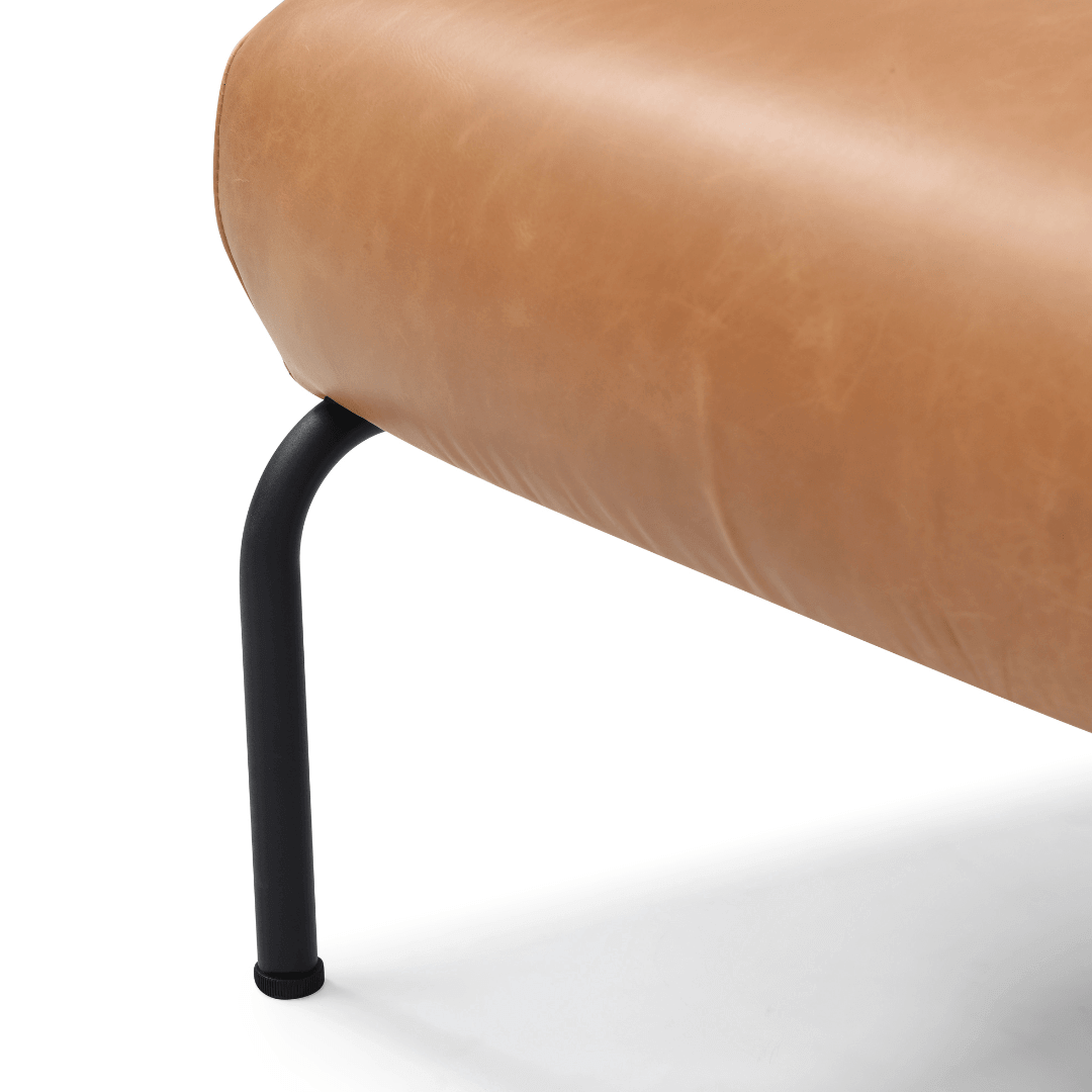 Seek & Ramble Accent Chair Mattia Mid Century Modern Occasional Armchair Leather