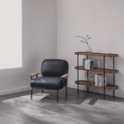 Seek & Ramble Accent Chair Mattia Mid Century Modern Occasional Armchair Leather