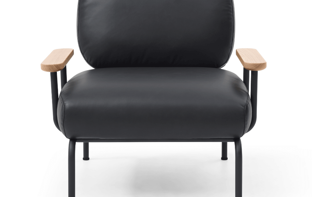 Seek & Ramble Accent Chair Mattia Mid Century Modern Occasional Armchair Leather