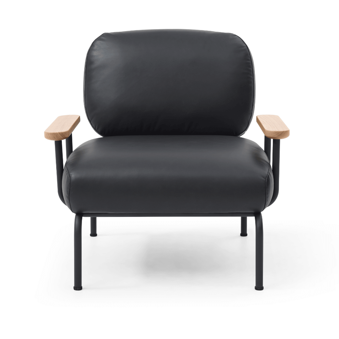 Seek & Ramble Accent Chair Mattia Mid Century Modern Occasional Armchair Leather