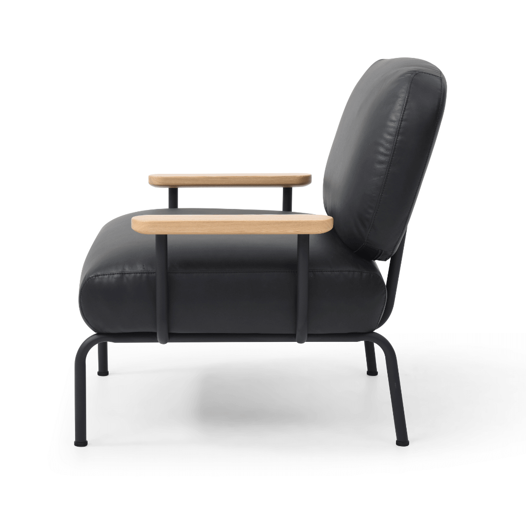 Seek & Ramble Accent Chair Mattia Mid Century Modern Occasional Armchair Leather