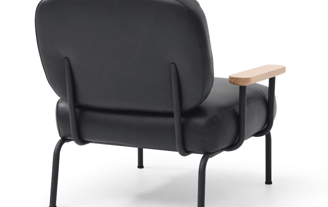 Seek & Ramble Accent Chair Mattia Mid Century Modern Occasional Armchair Leather