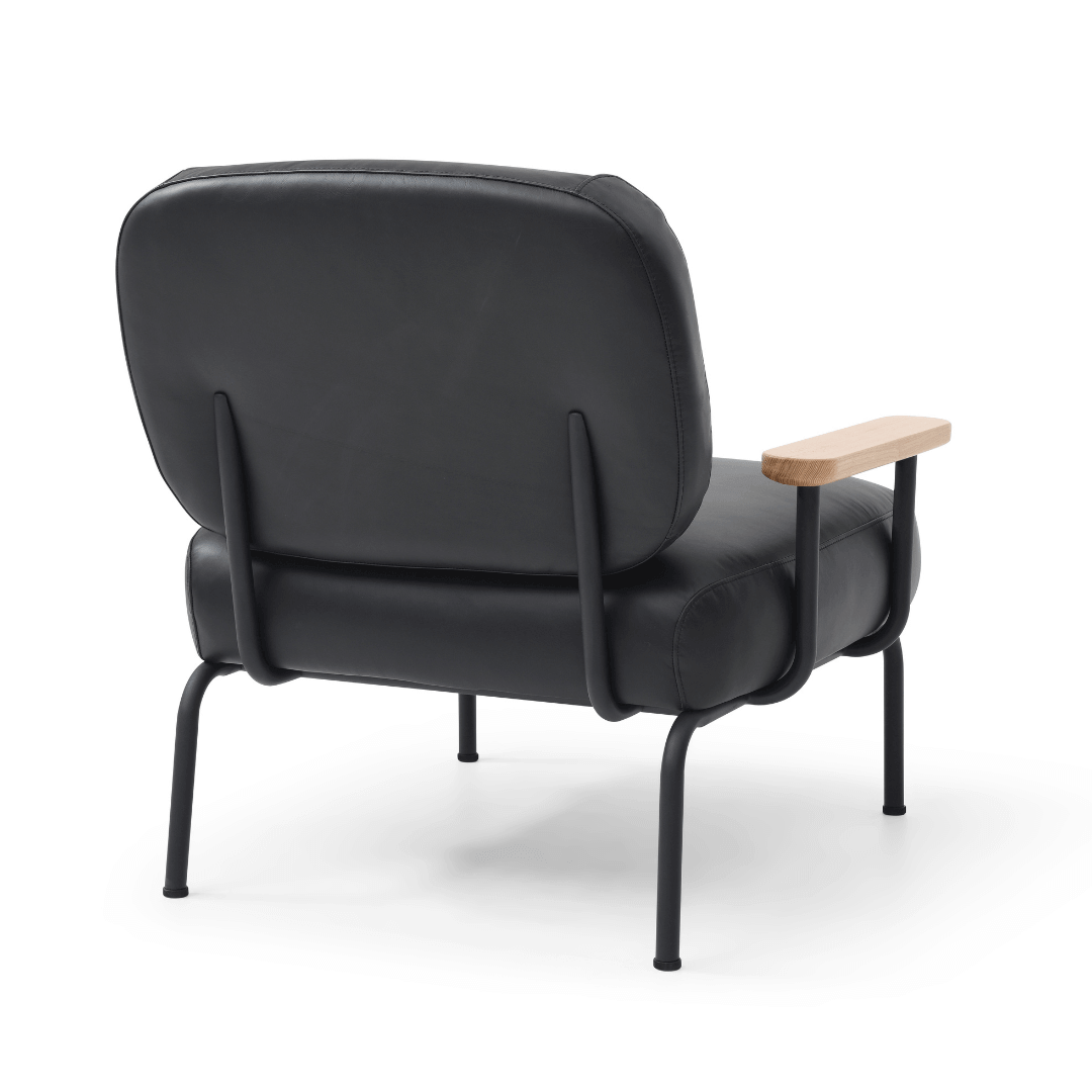 Seek & Ramble Accent Chair Mattia Mid Century Modern Occasional Armchair Leather