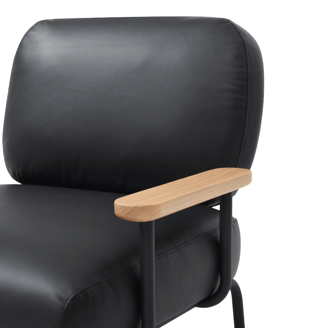 Seek & Ramble Accent Chair Mattia Mid Century Modern Occasional Armchair Leather