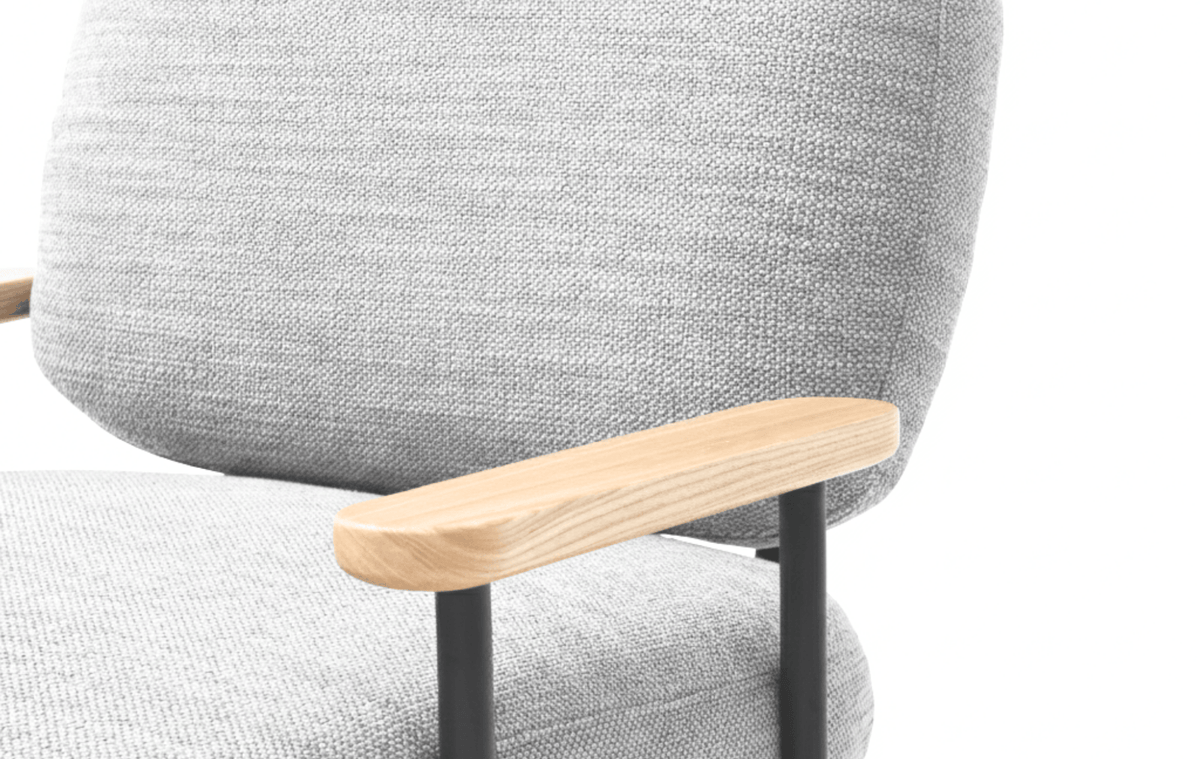 Seek & Ramble Accent Chair Mattia Upholstered Armchair Natural Pepper by Francesco Feliziani