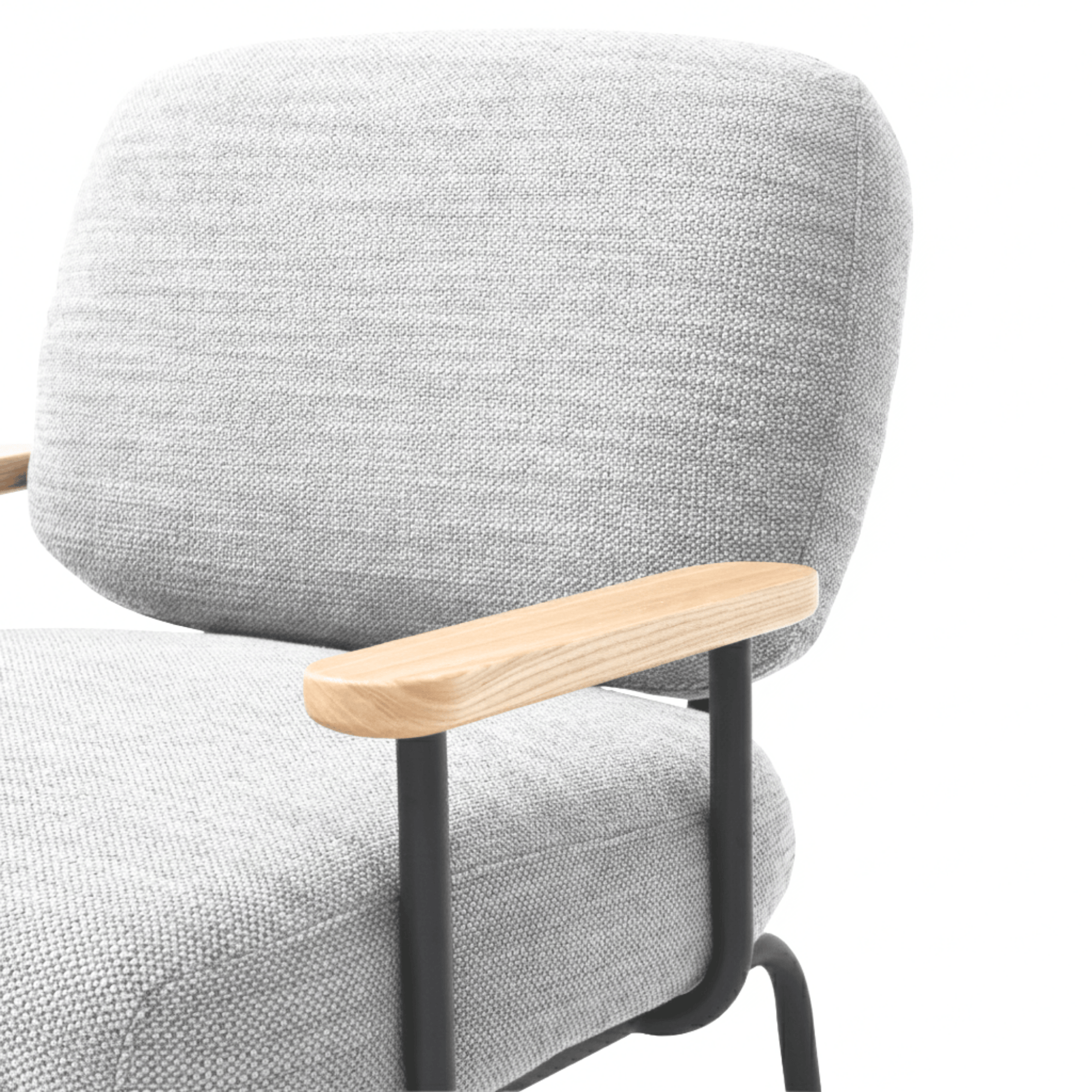 Seek & Ramble Accent Chair Mattia Upholstered Armchair Natural Pepper by Francesco Feliziani