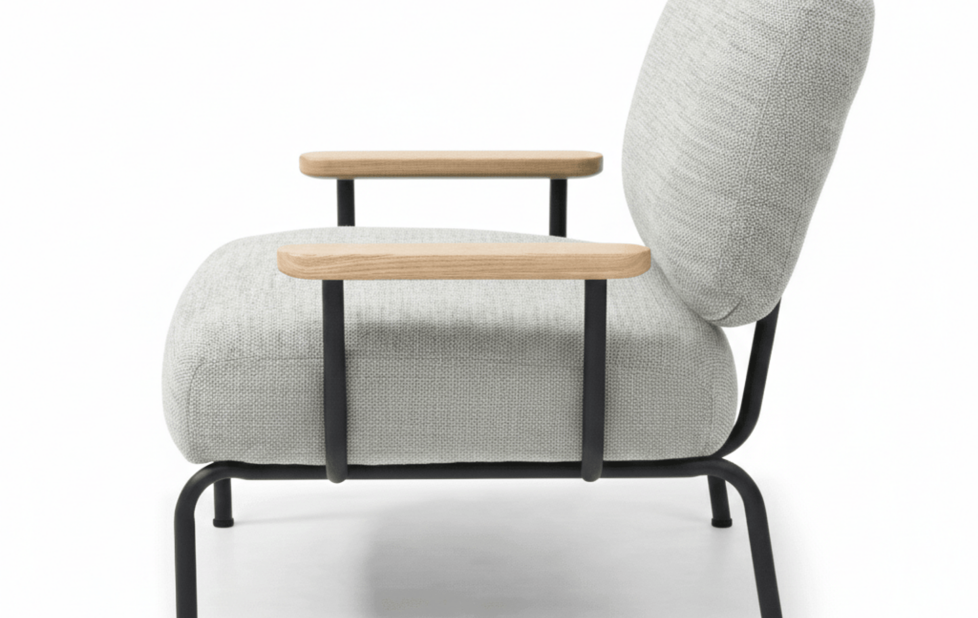 Seek & Ramble Accent Chair Mattia Upholstered Armchair Natural Pepper by Francesco Feliziani