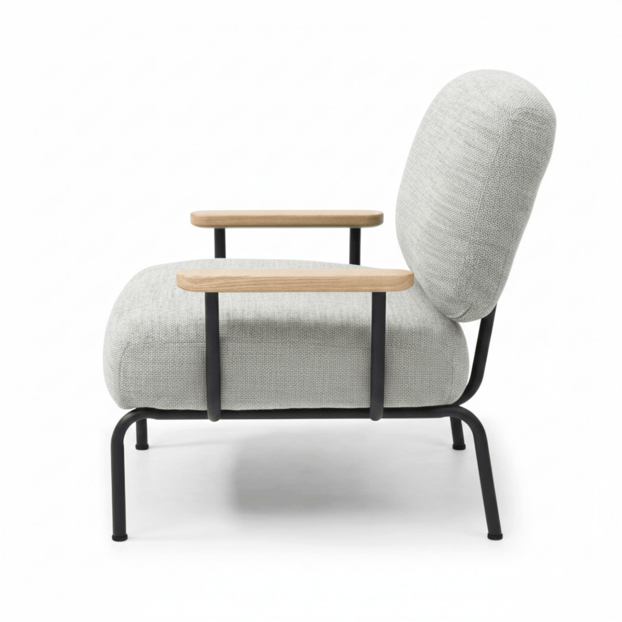 Seek & Ramble Accent Chair Mattia Upholstered Armchair Natural Pepper by Francesco Feliziani