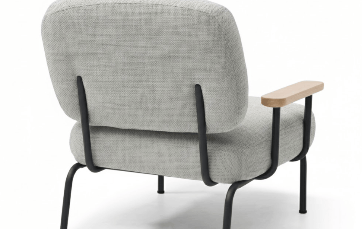 Seek & Ramble Accent Chair Mattia Upholstered Armchair Natural Pepper by Francesco Feliziani