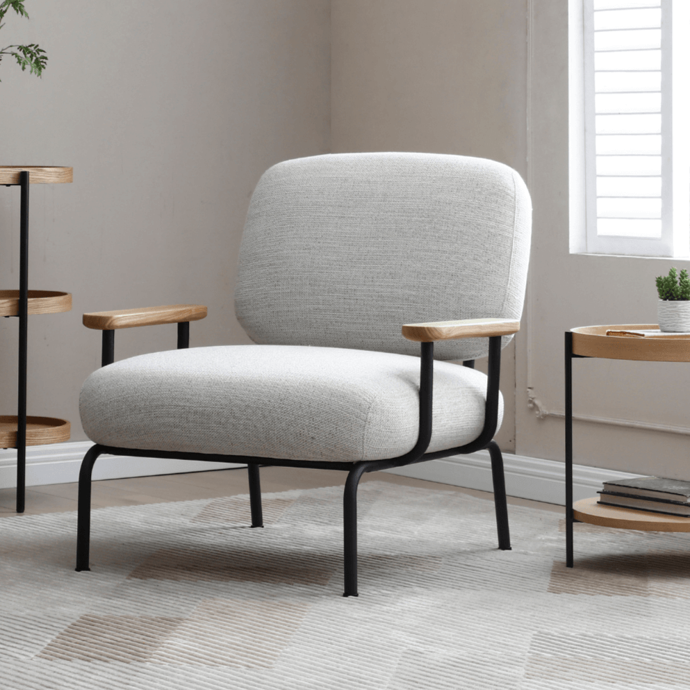 Mattia Mid Century Modern Occasional Upholstered ArmchairAccent ChairSeek & Ramble