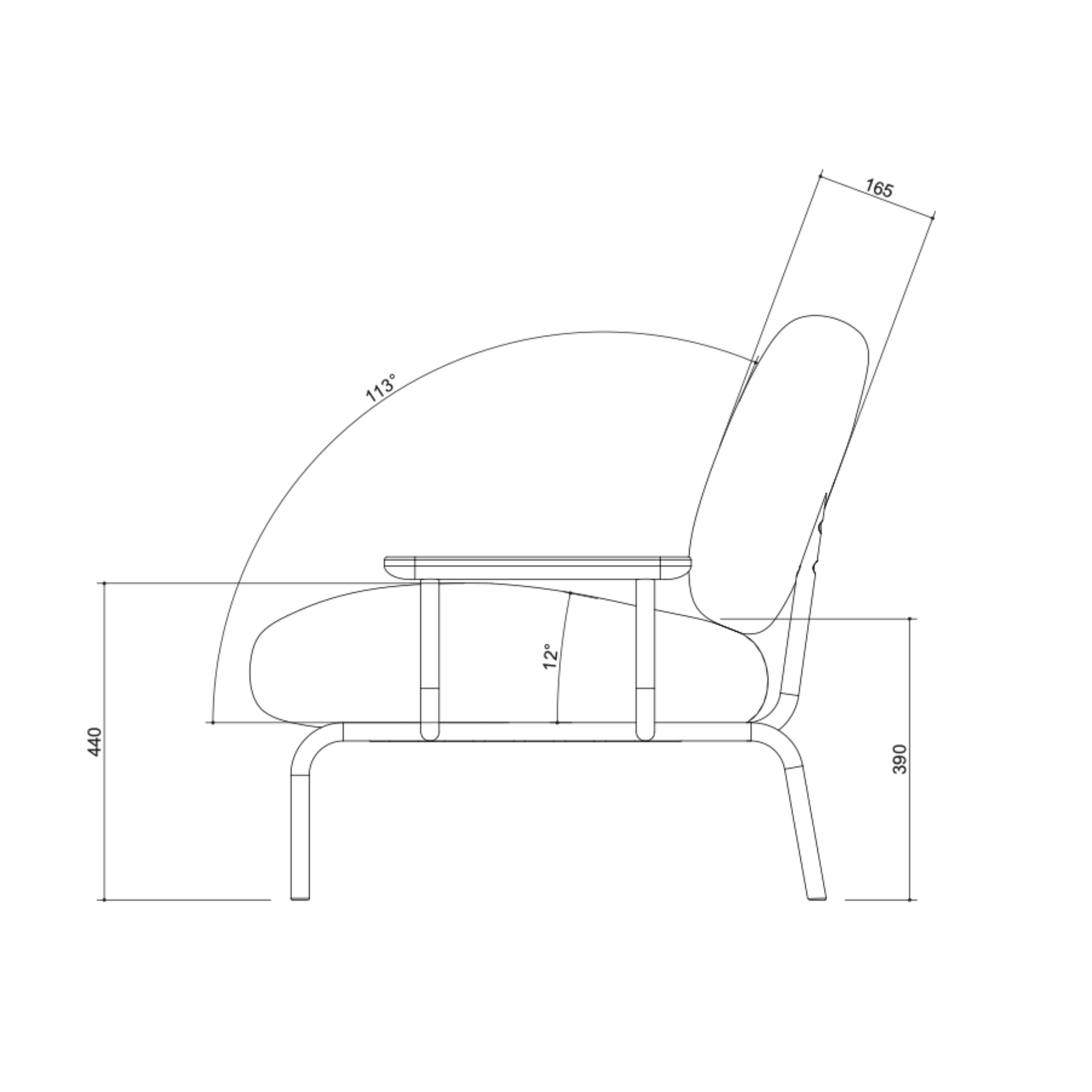 Seek & Ramble Accent Chair Mattia Upholstered Mid Century Modern Occasional Chair