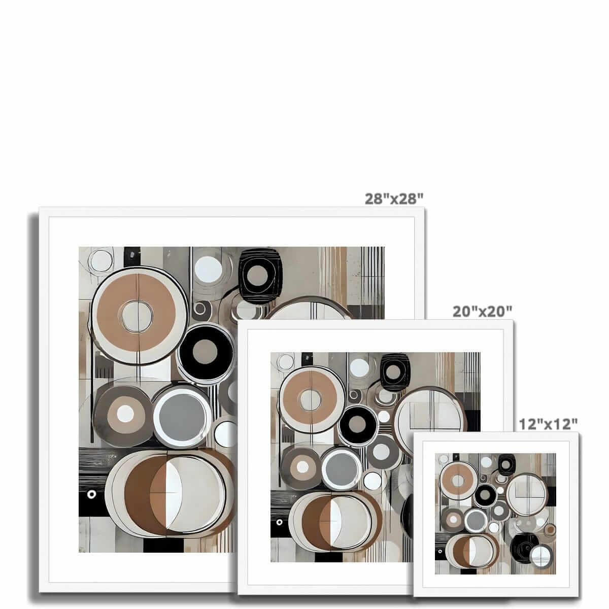 Seek & Ramble Framed Mid Century Brown Framed Print