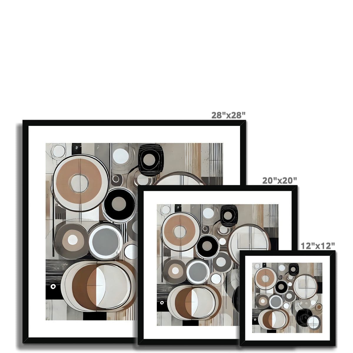 Seek & Ramble Framed Mid Century Brown Framed Print