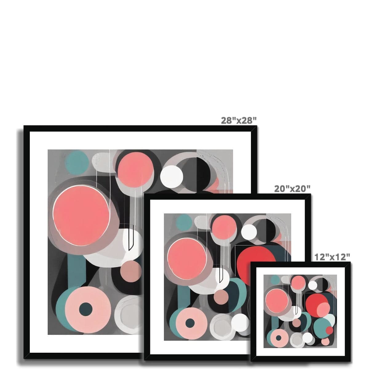 Seek & Ramble Framed Mid Century Pink Framed Print