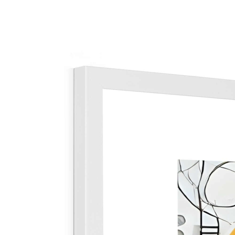 Seek & Ramble Framed Mid Century Yellow Framed Print