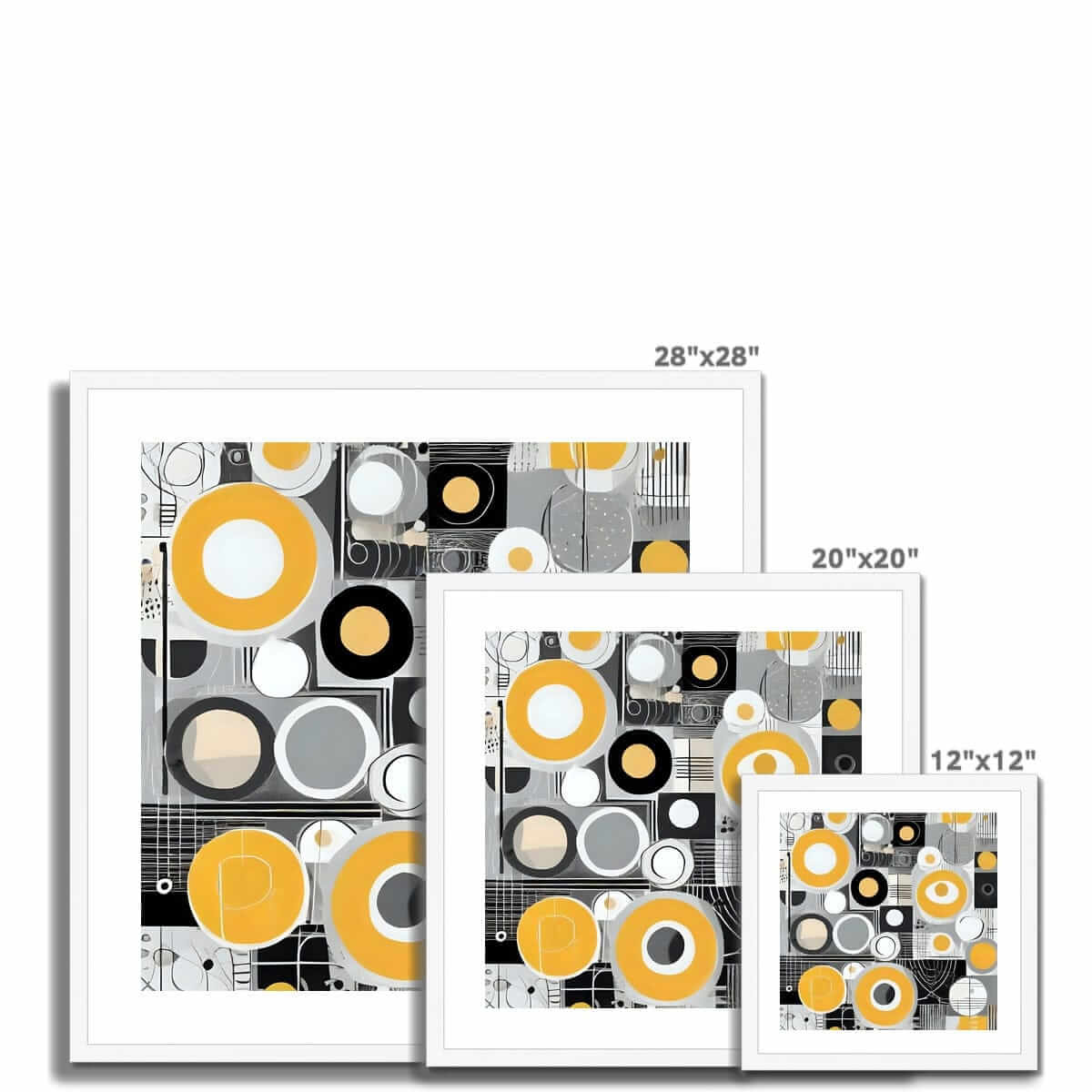 Seek & Ramble Framed Mid Century Yellow Framed Print