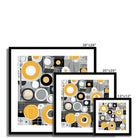 Seek & Ramble Framed Mid Century Yellow Framed Print
