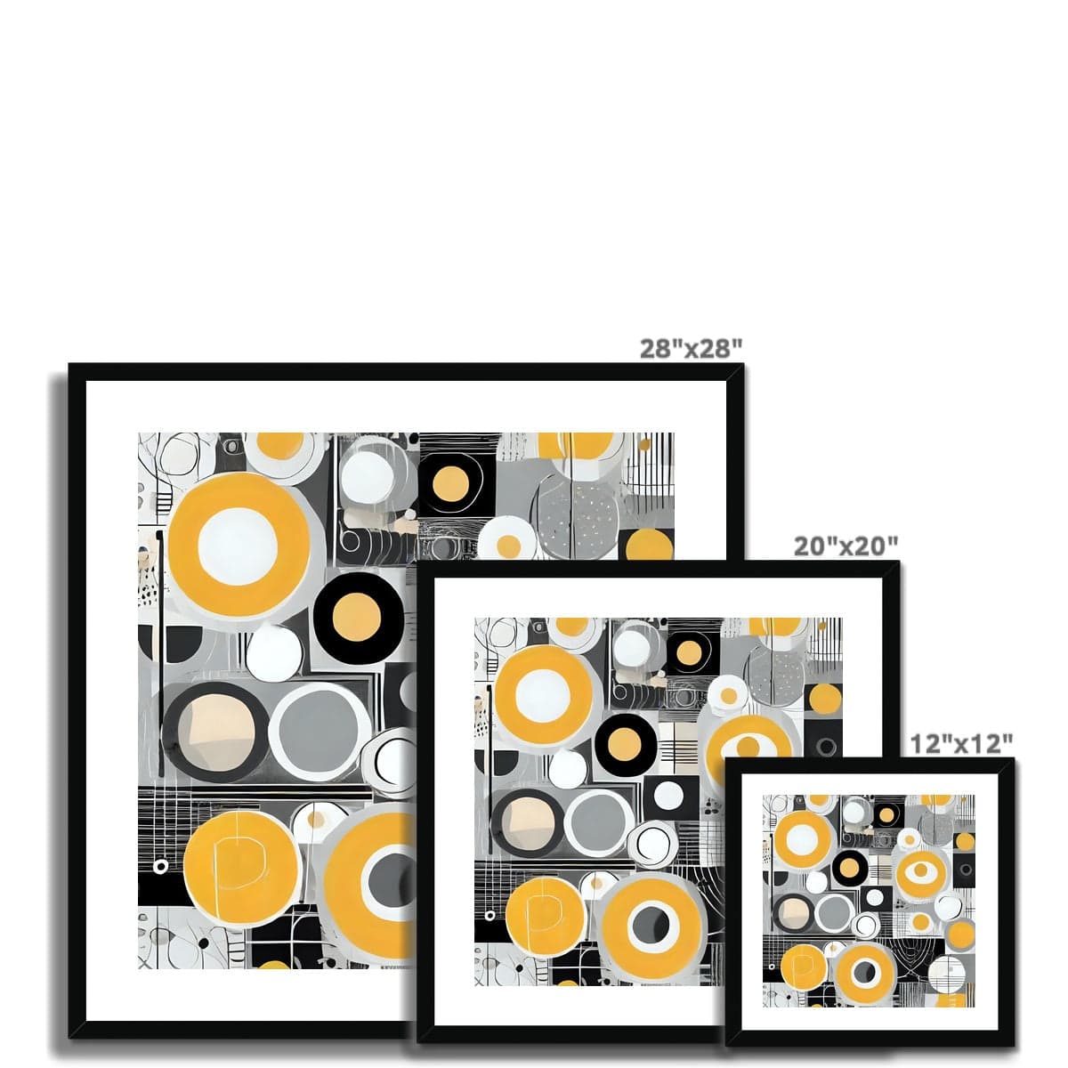 Seek & Ramble Framed Mid Century Yellow Framed Print