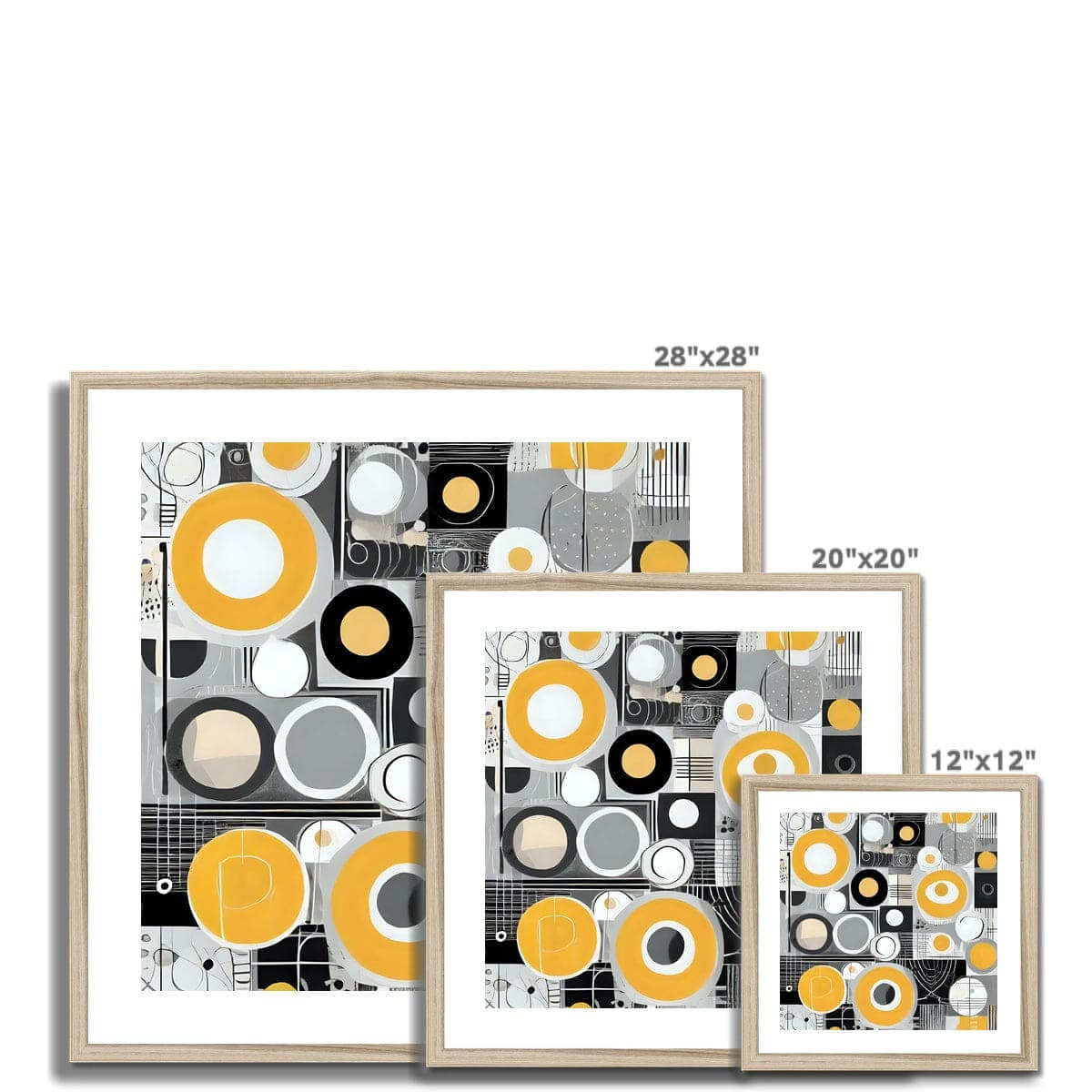 Seek & Ramble Framed Mid Century Yellow Framed Print