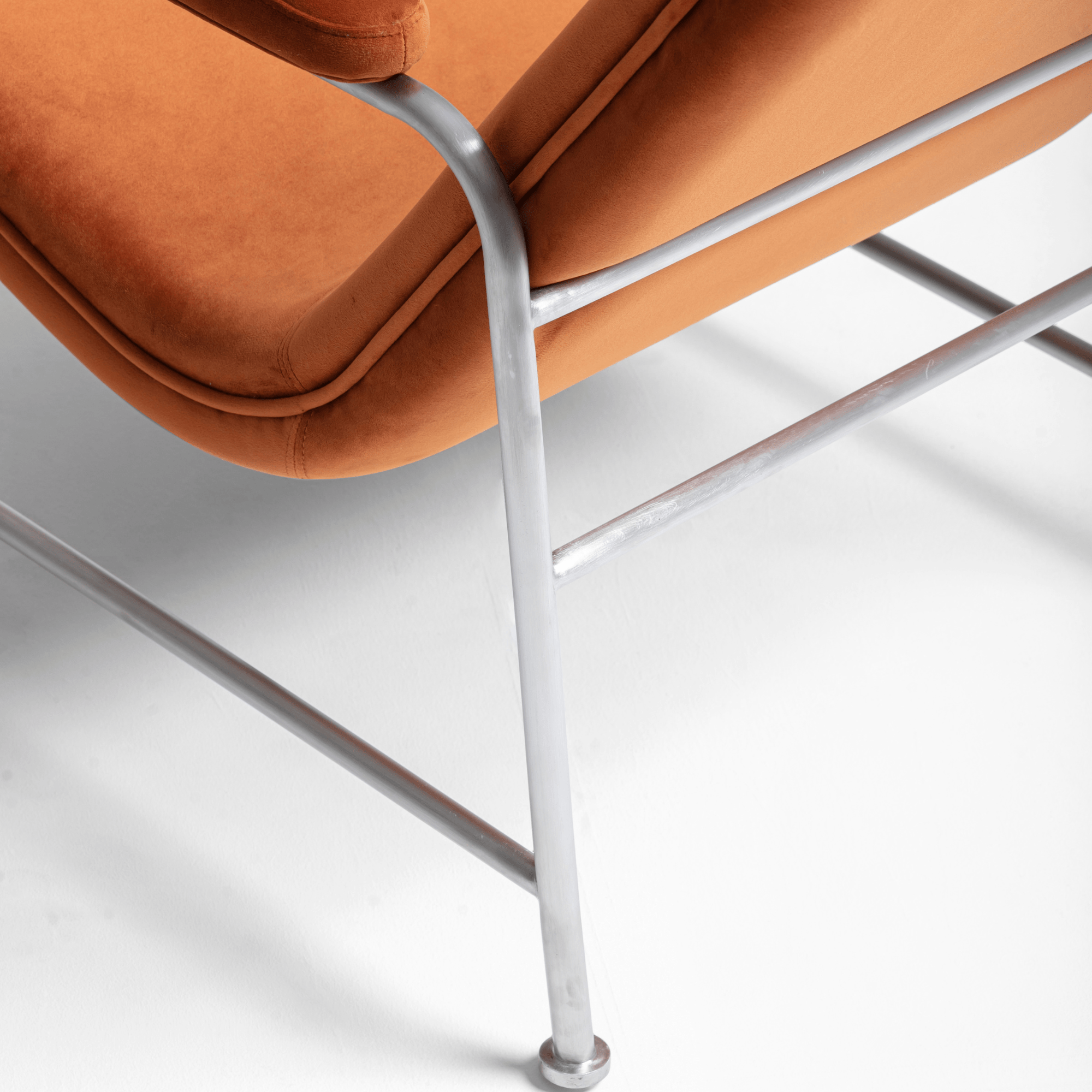 Seek & Ramble Accent Chair Milo Lounge Chair Stainless Steel Brunswick Rust