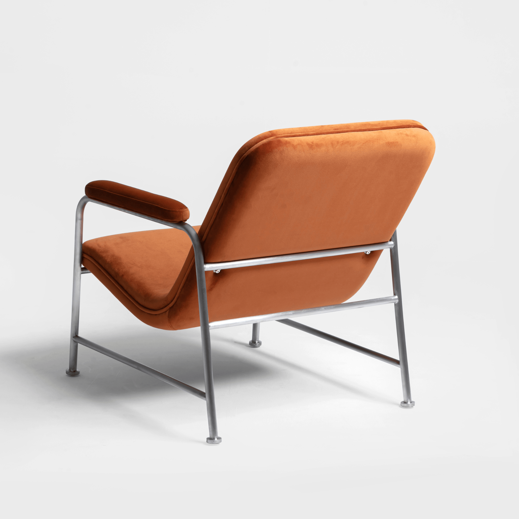 Seek & Ramble Accent Chair Milo Lounge Chair Stainless Steel Brunswick Rust