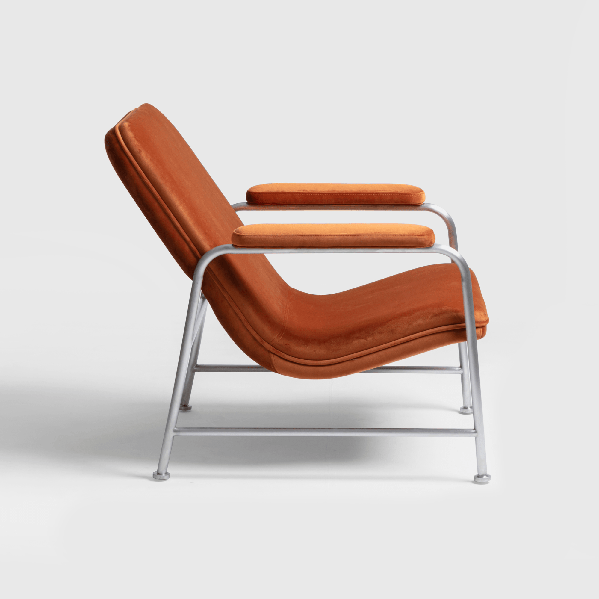 Seek & Ramble Accent Chair Milo Lounge Chair Stainless Steel Brunswick Rust