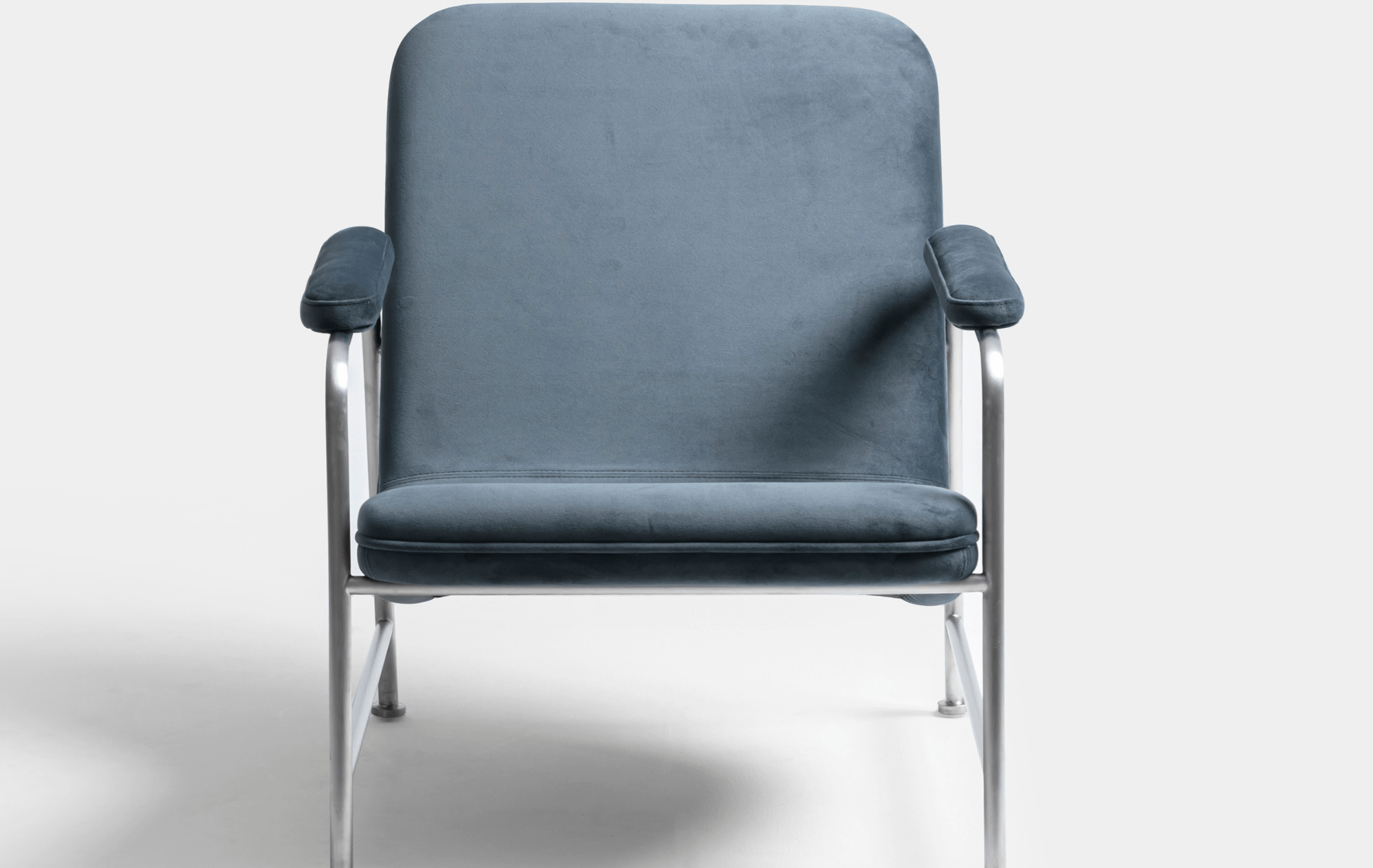 Seek & Ramble Accent Chair Milo Lounge Chair Stainless Steel Brunswick Slate