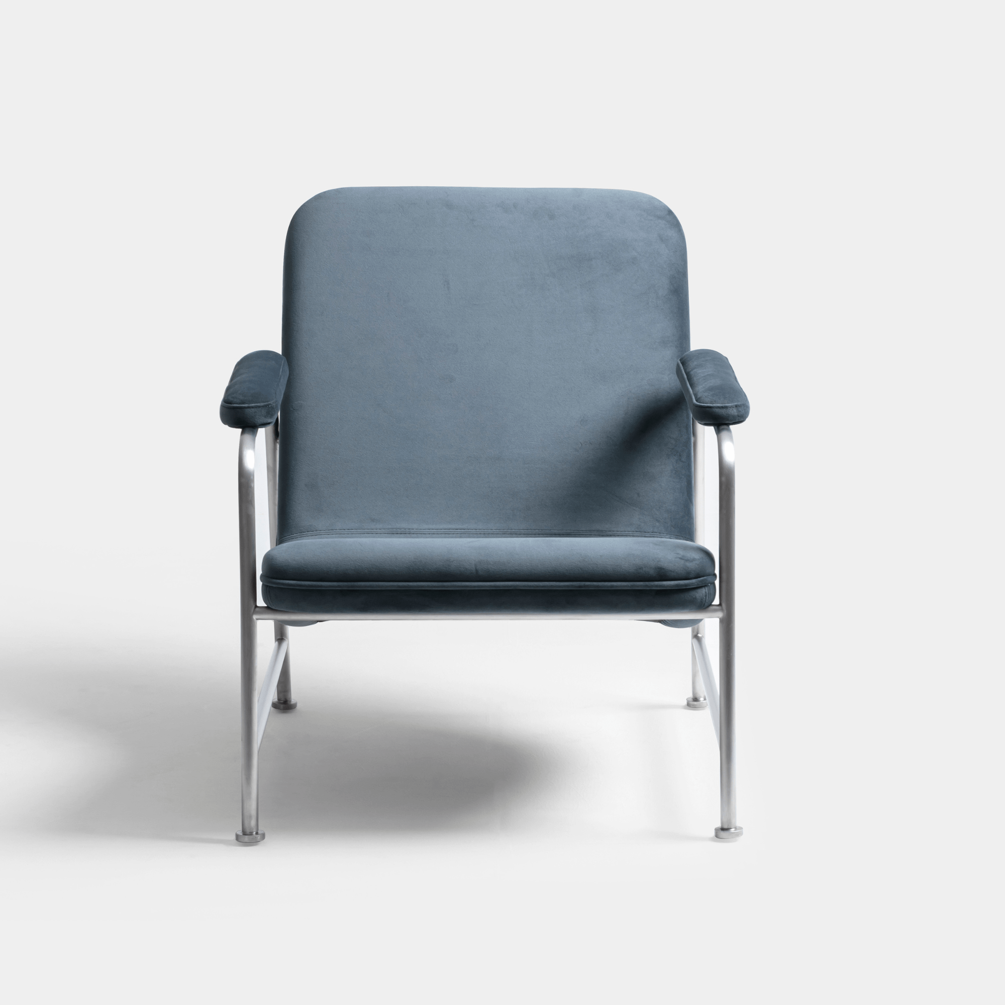 Seek & Ramble Accent Chair Milo Lounge Chair Stainless Steel Brunswick Slate