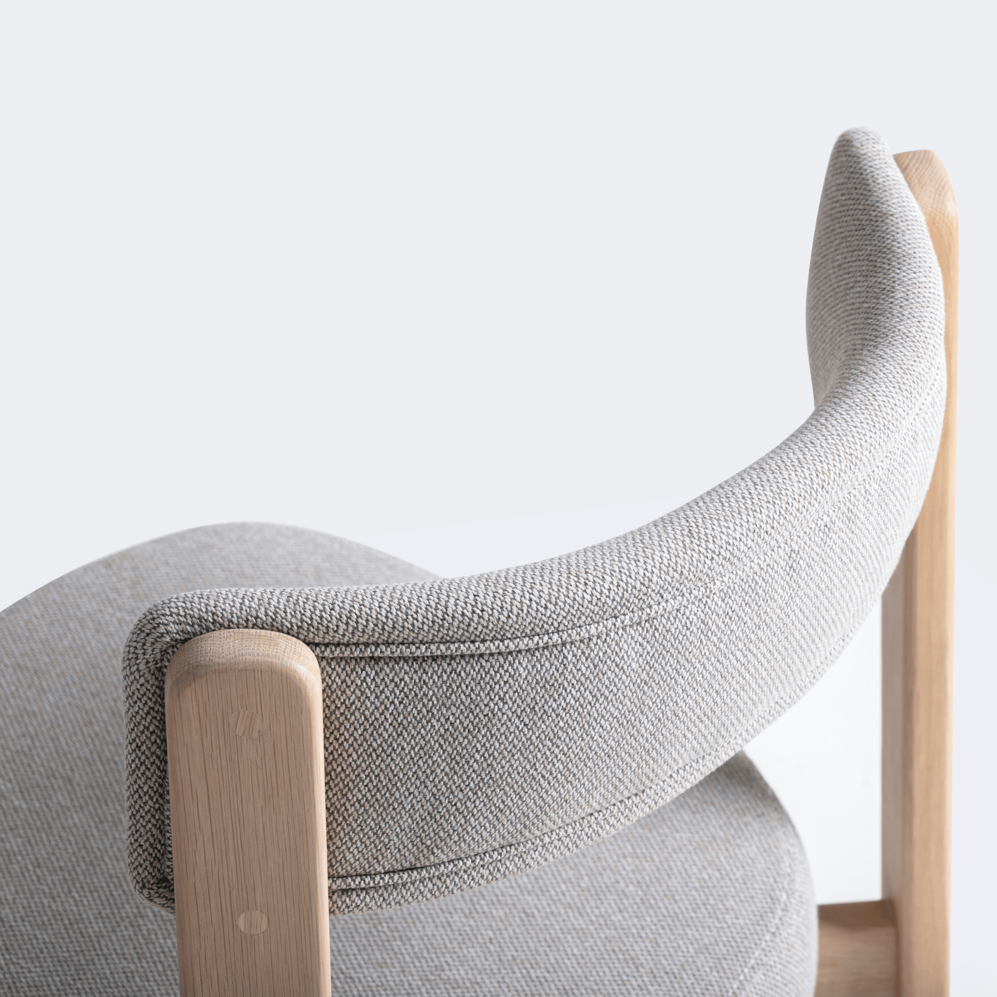 Seek & Ramble Dining chairs Oscar Set of 2 Natural Oak Dining Chair Upholstered Fitzroy Storm