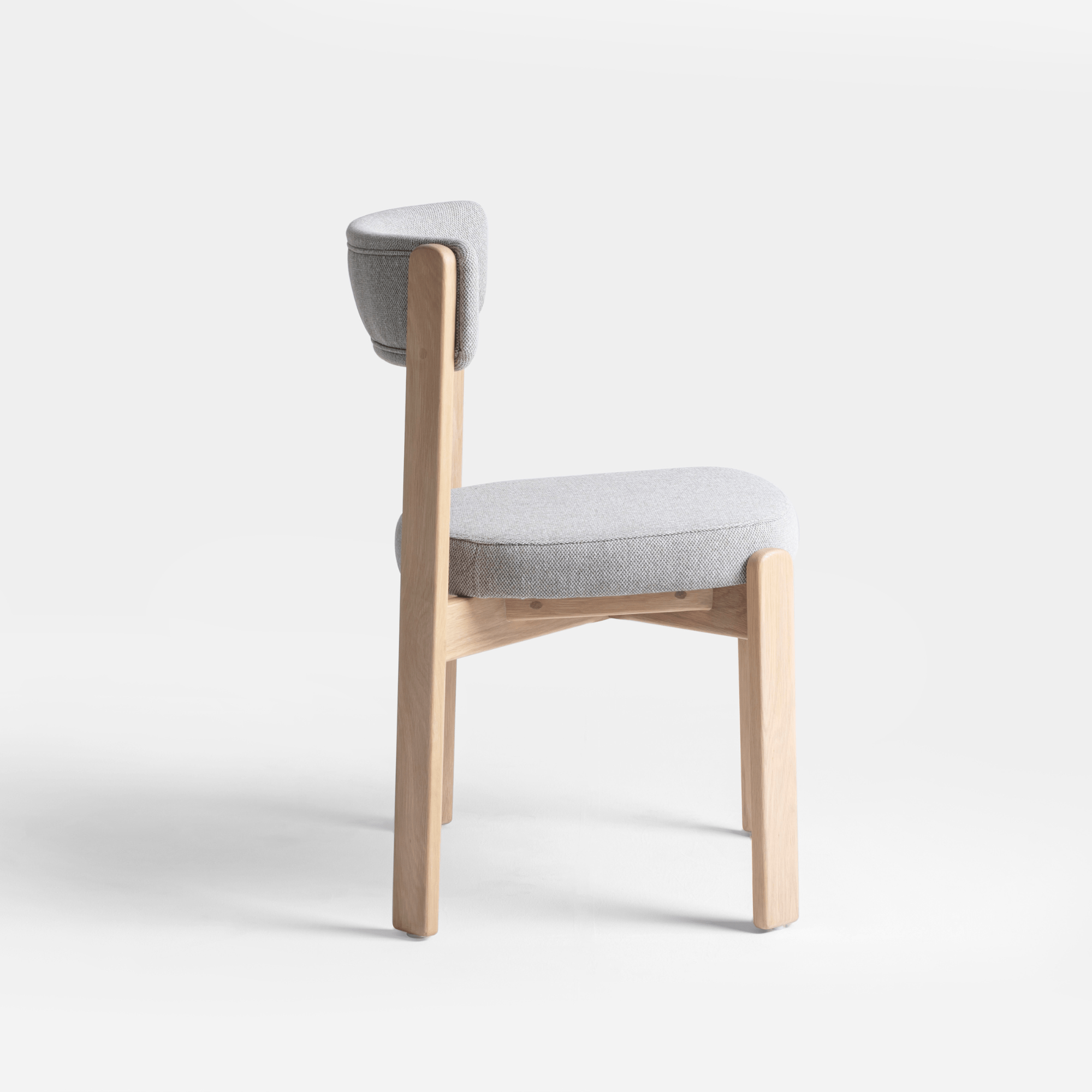 Seek & Ramble Dining chairs Oscar Set of 2 Natural Oak Dining Chair Upholstered Fitzroy Storm