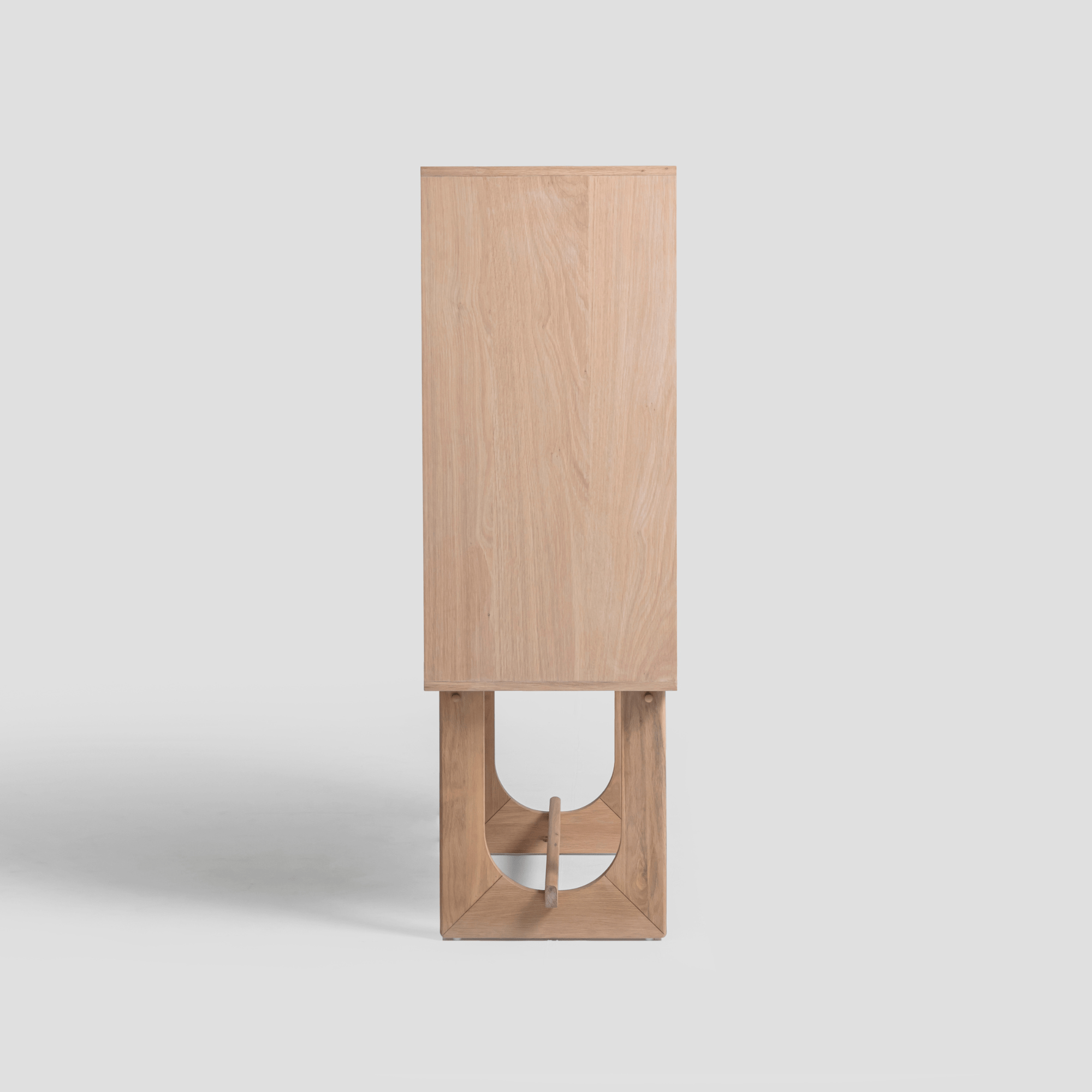 Seek & Ramble Cabinets Oscar Tall Cabinet Natural Oak and Fluted Glass