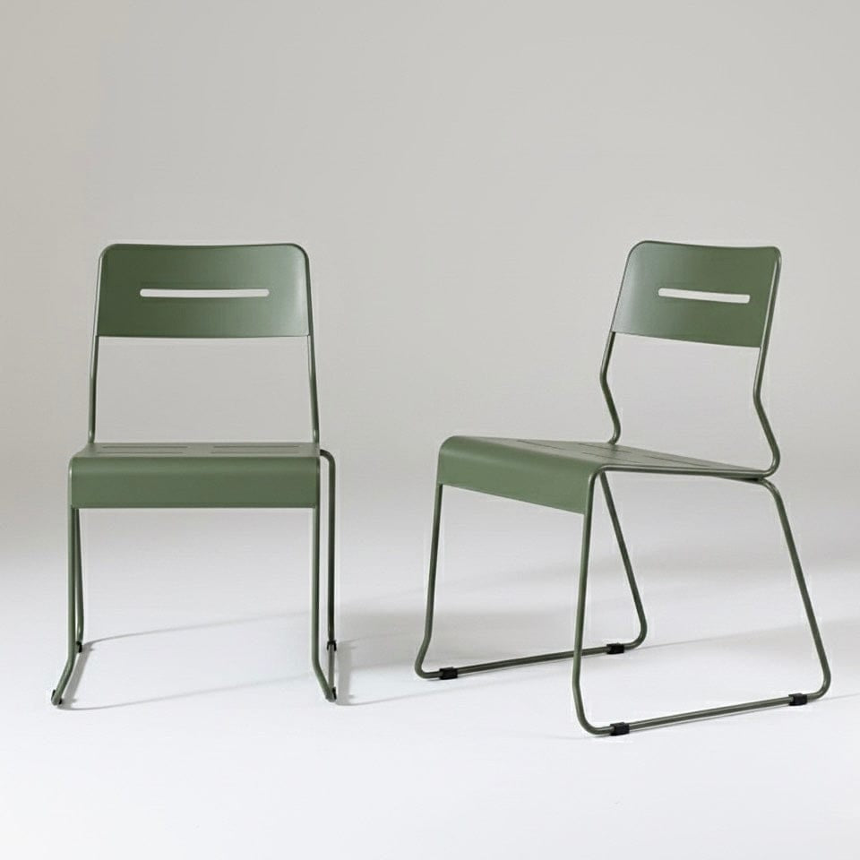 Seek & Ramble Dining Chair Set of 2 / No Cushion Parco Outdoor Dining Chair Olive