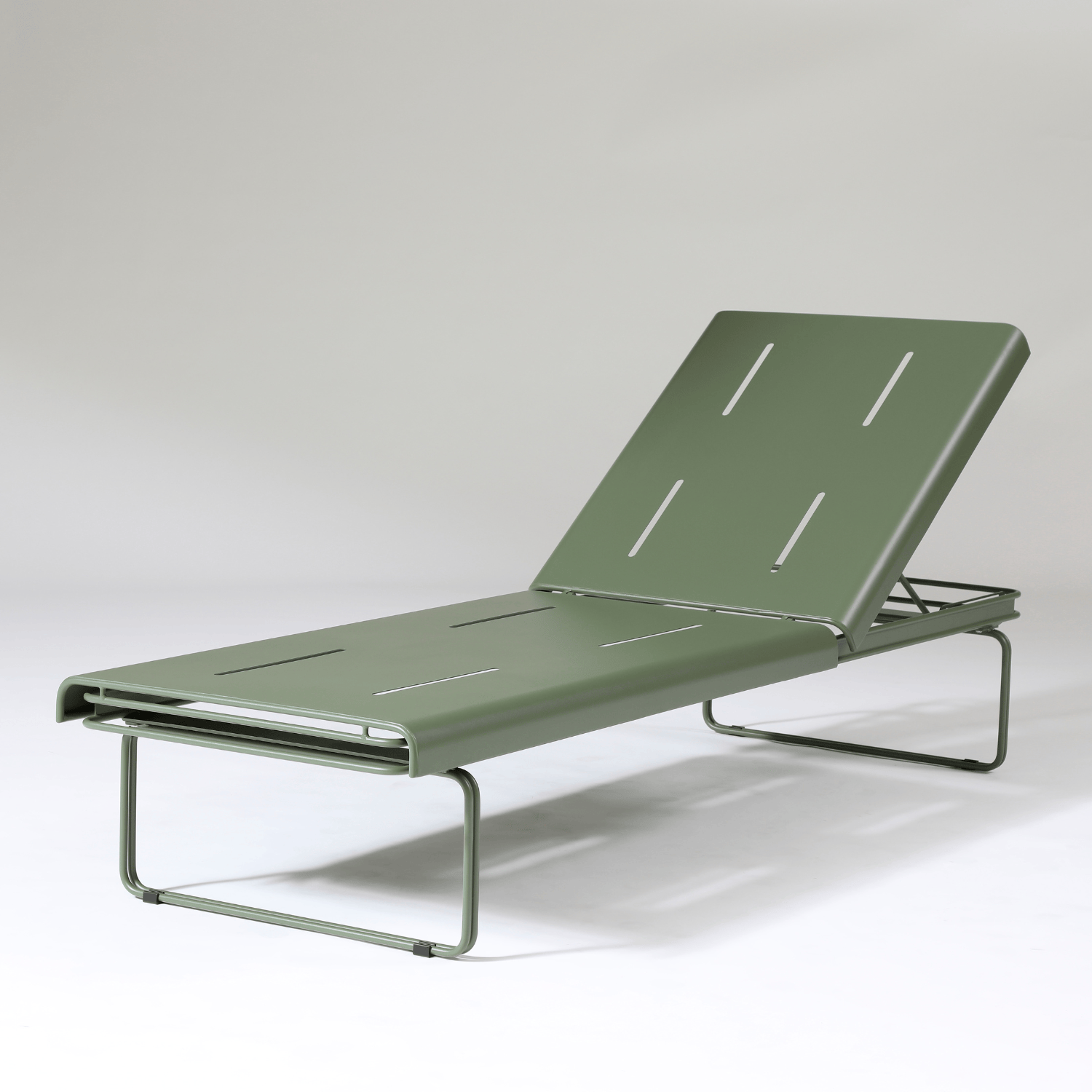 Seek & Ramble Sunbed Without Cushion Parco Outdoor Sun Bed Olive