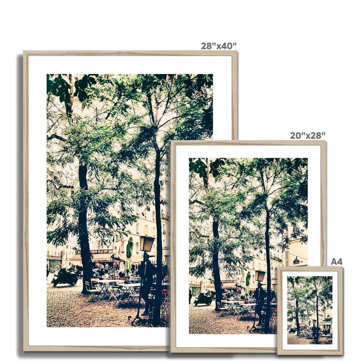 Seek & Ramble Framed Paris Cafe Streetview Framed Print