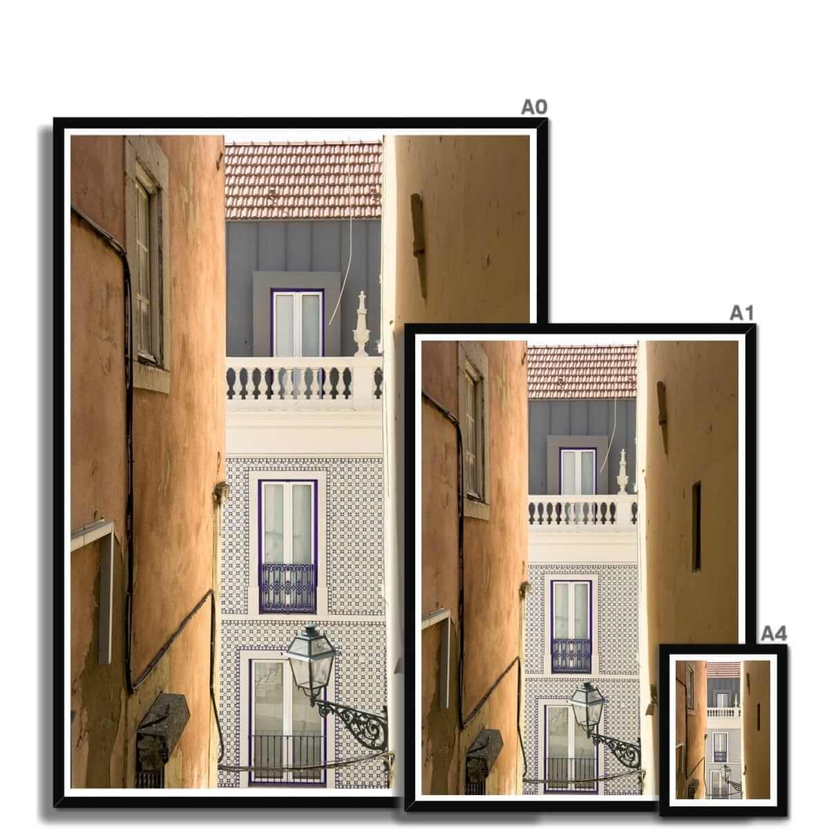 Seek & Ramble Framed Portugal Lisbon Alfama Streets Framed Print