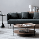 Set of 2 Round Coffee Table Walnut & Tray Top Side Table BundleCoffee TablesSeek & Ramble