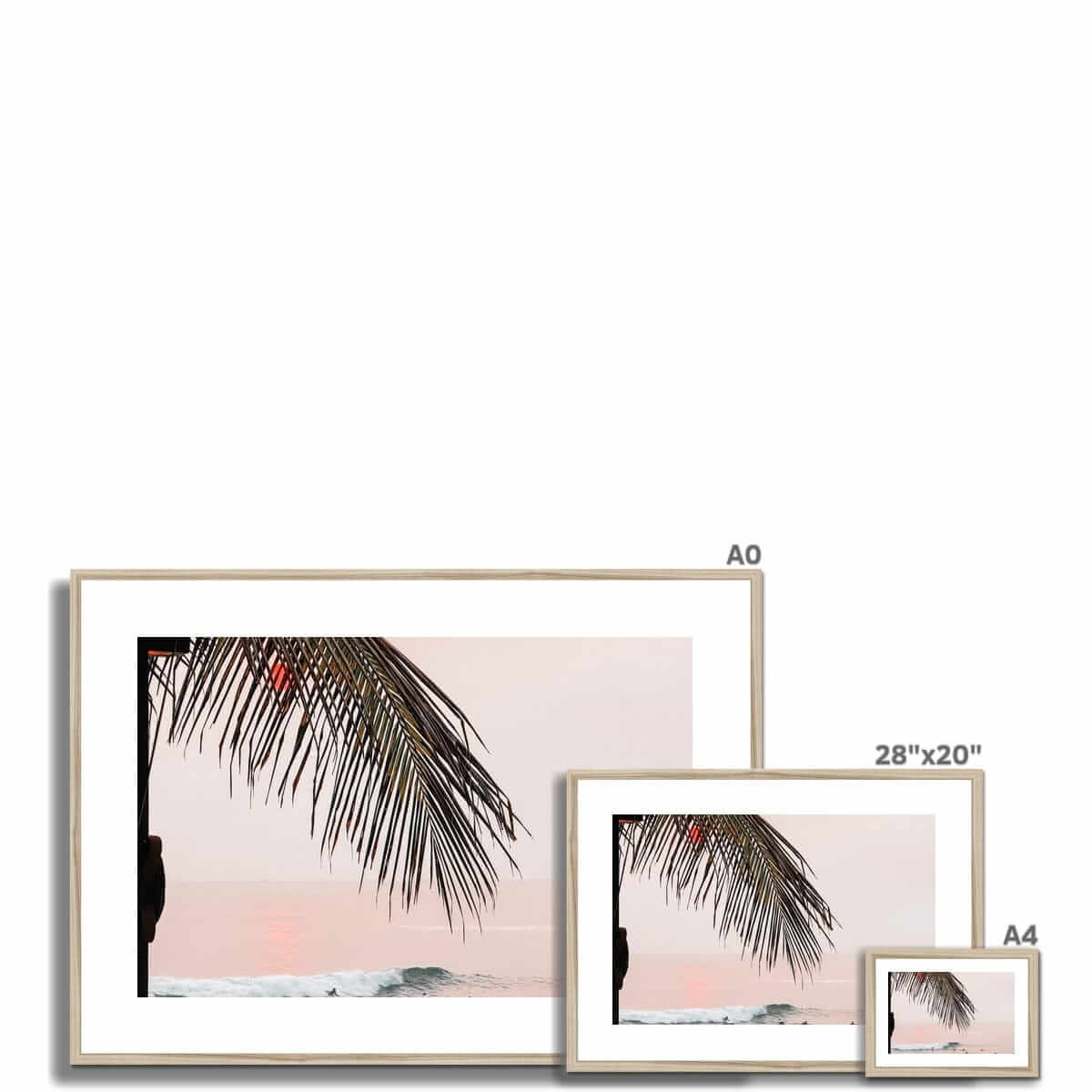 Prodigi Fine art Sunset Surfers Serenity Bali Framed Print