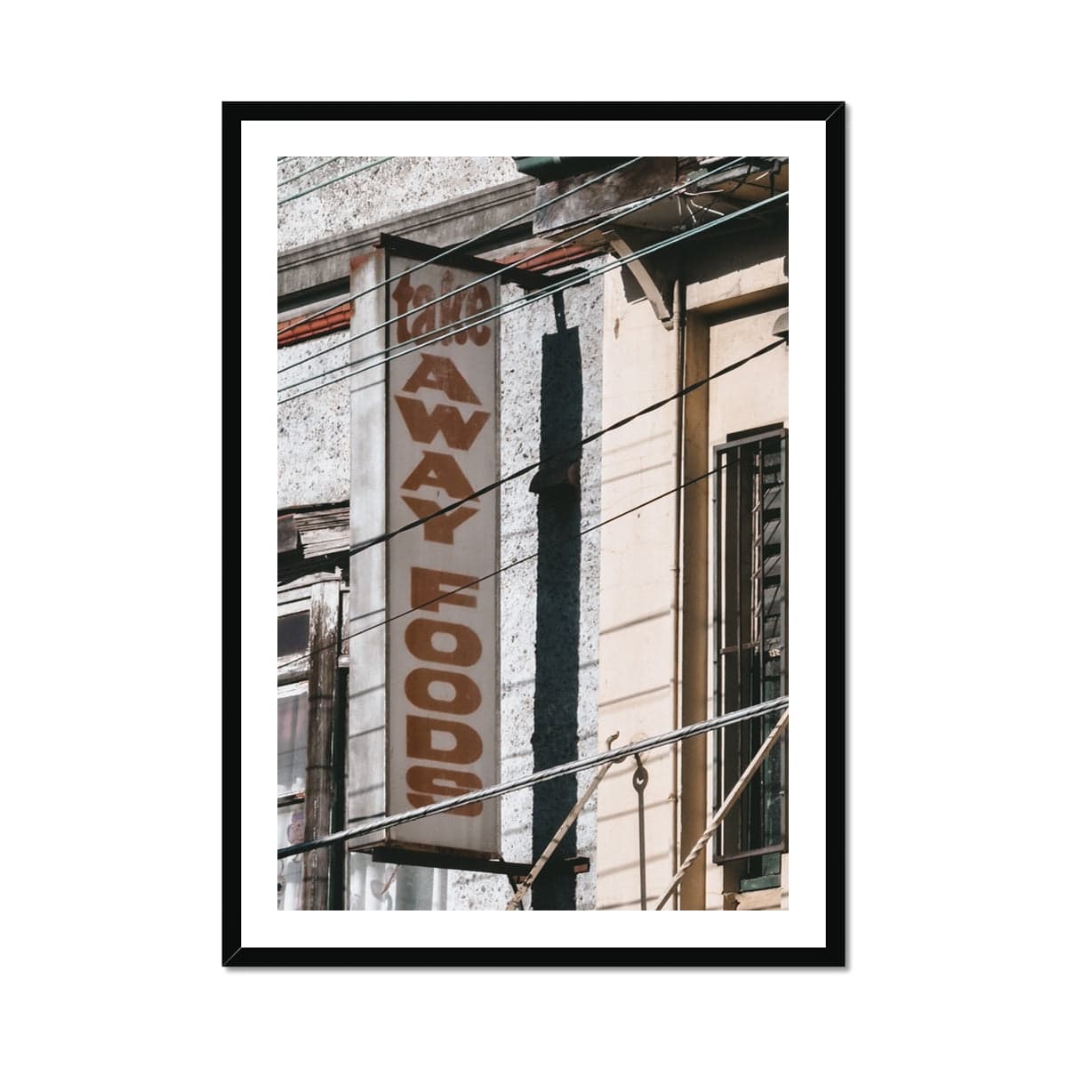 Seek & Ramble Framed A1 Portrait / Black Frame Take Away Foods Framed Print