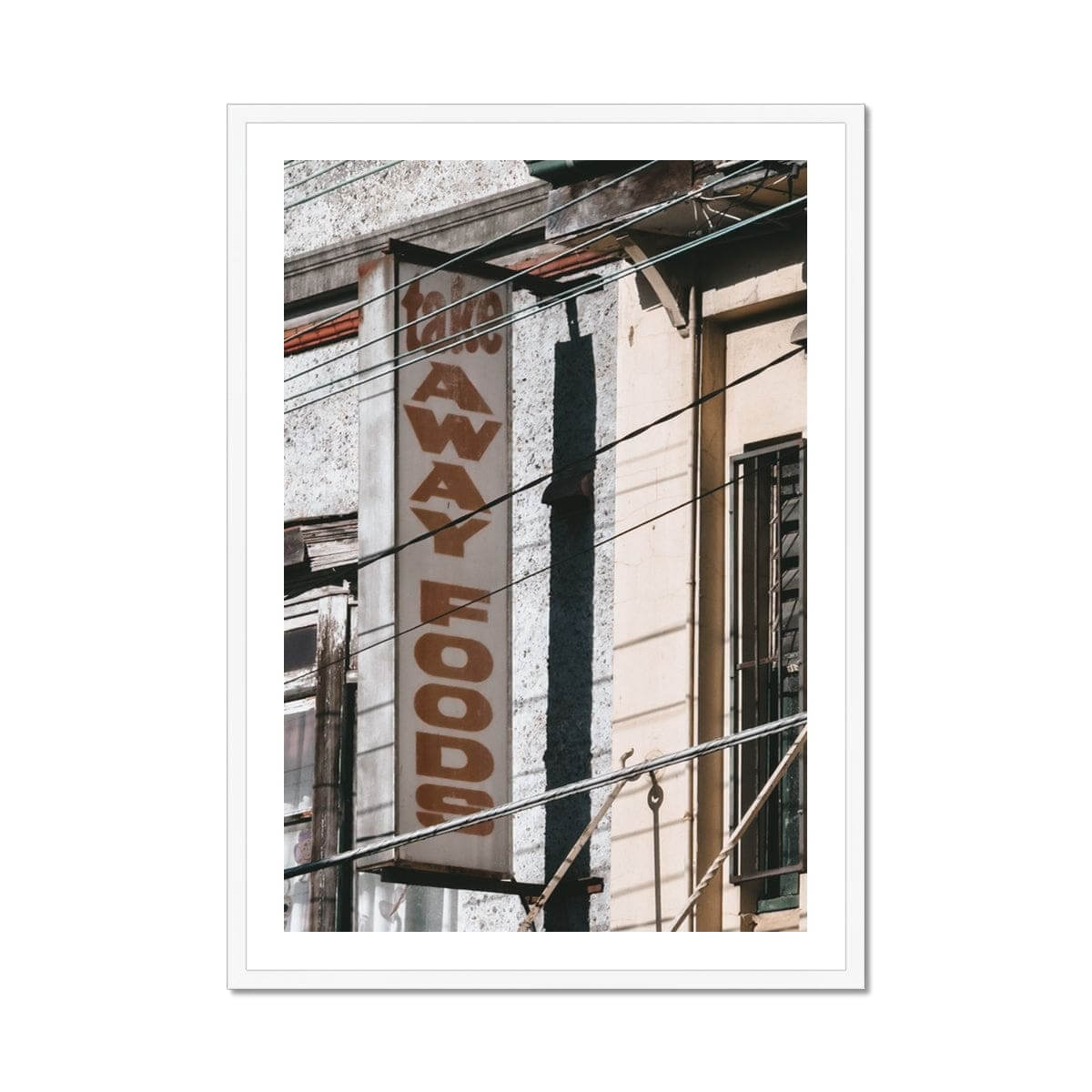 Seek & Ramble Framed A1 Portrait / White Frame Take Away Foods Framed Print