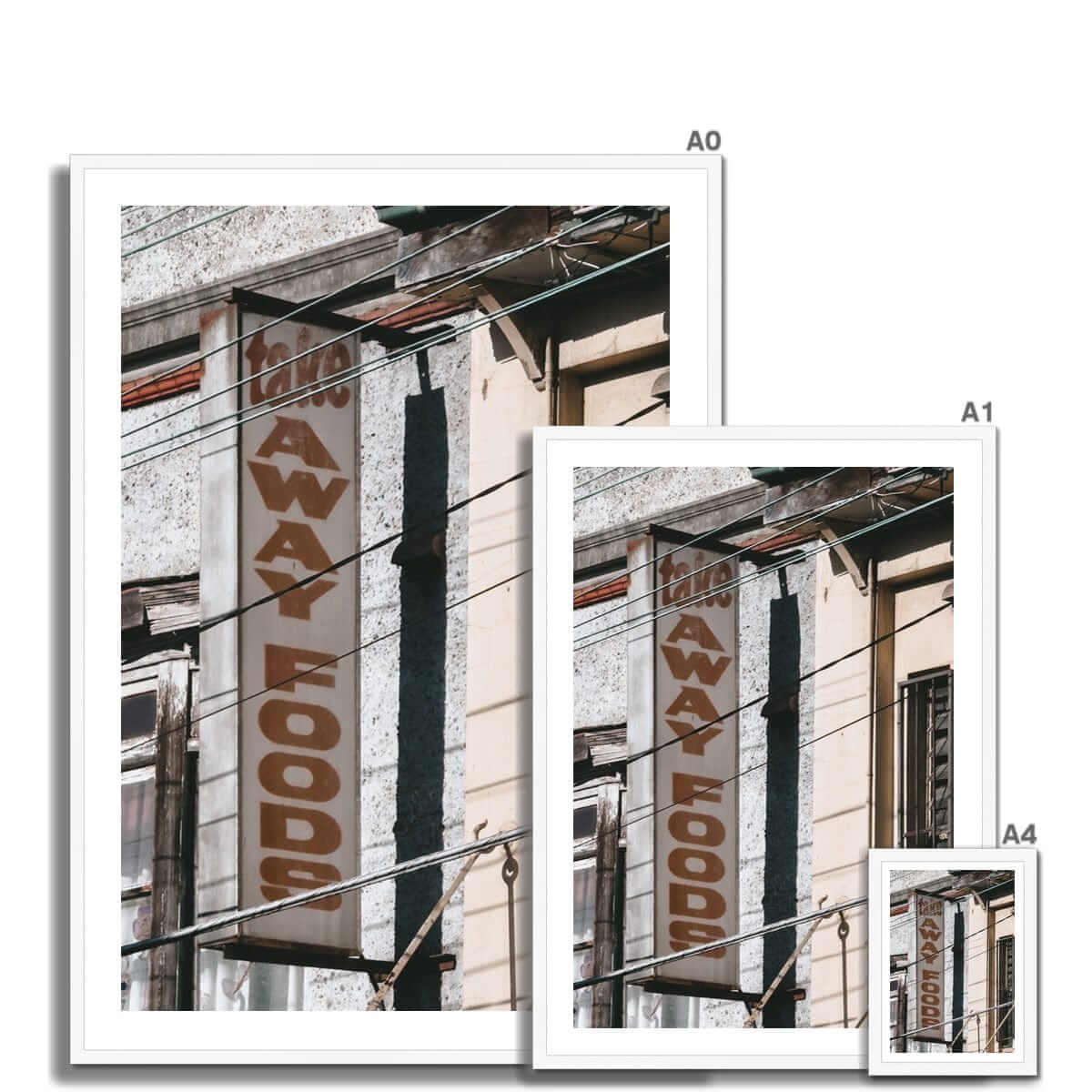 Seek & Ramble Framed Take Away Foods Framed Print