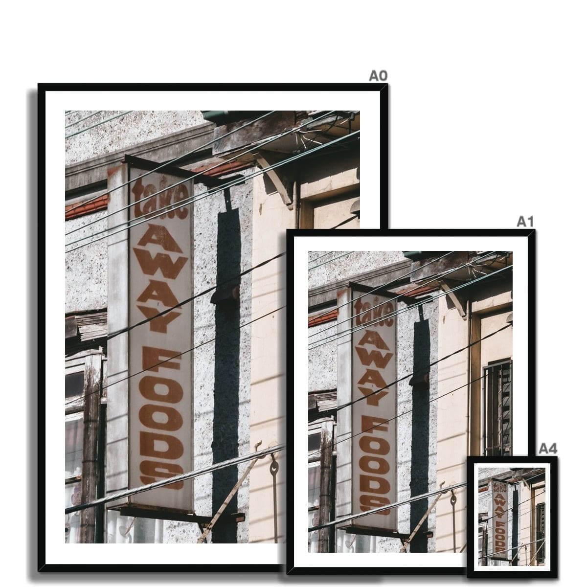 Seek & Ramble Framed Take Away Foods Framed Print