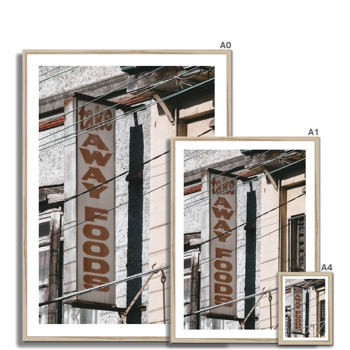 Seek & Ramble Framed Take Away Foods Framed Print